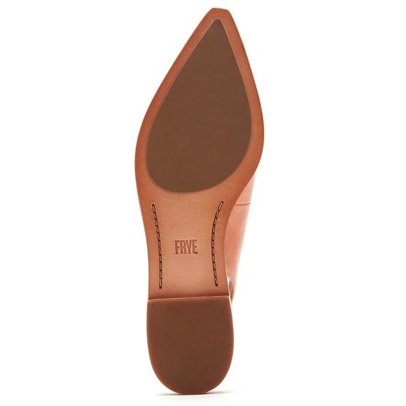 Frye Womens Kenzie Slingback Brown Faux Leather Slide On Casual Flats NWT - Picture 4 of 5